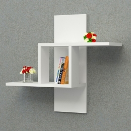 Mensola Sospesa Design Moderno 1 Vano 68x20x60 Amanda Bianca