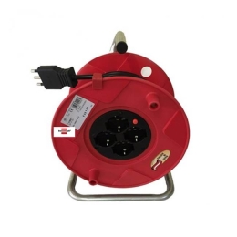 Tamburo avvolgicavo 40 mt 4 prese 16A rosso Brennenstuhl