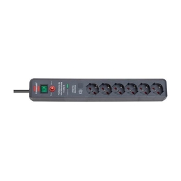 Presa multipla di protezione da sovratensione 3 mt 6 prese 16A Brennenstuhl Secure-Tec 1159545376 antracite