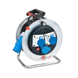 Tamburo avvolgicavo 33 mt 3 prese 16A Brennenstuhl Garant SK 1192786 acciaio