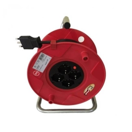 Tamburo avvolgicavo 25 mt 4 prese 16A Brennenstuhl 1219055 rosso