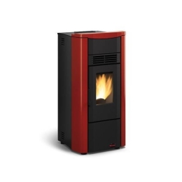 Stufa a pellet canalizzata 8 kW La Nordica Extraflame mod. Giusy Plus Evo bordeaux