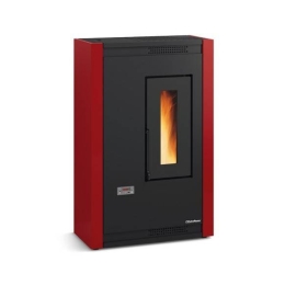 Stufa a pellet slim ad aria (ventilata) 4,4 kW La Nordica-Extraflame mod. Luisella bordeaux