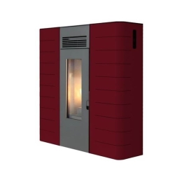 Termostufa a pellet slim 16 kW King Idro Slim 16 bordeaux