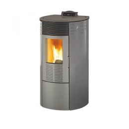 Stufa a pellet ad aria 10.1 kW ventilazione frontale King 12 Round antracite