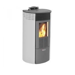 Stufa a pellet ad aria 10.1 kW ventilazione frontale King 12 Round bianco