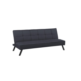 Divano Prontoletto 3 Posti 180x81x79 Tessuto Lino Classic Grigio Scuro