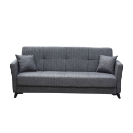Divano Prontoletto 3 Posti 210x88x82 Loren Velluto Grigio