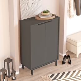 Scarpiera Da Ingresso 72x36x105 A 2 Ante Con Piedini Argo Antracite