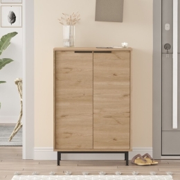 Scarpiera Da Ingresso 72x36x105 A 2 Ante Con Piedini Argo Rovere