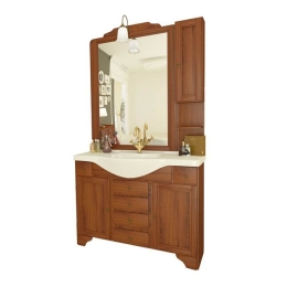 Mobile bagno arte povera 105 cm con lavabo, specchio e pensile - Doria 9619