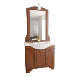 Mobile bagno arte povera 75 cm con lavabo e specchio - Doria 9616