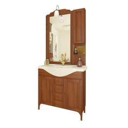 Mobile bagno arte povera 85 cm con lavabo, specchio e pensile - Eleonora 2800