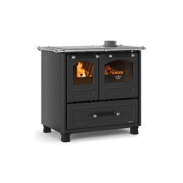 Cucina A Legna 7,5 kW Con Forno Family La Nordica 4 Stelle Antracite