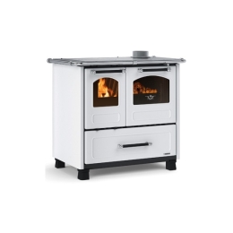 Cucina A Legna 7,5 kW Con Forno Family La Nordica 4 Stelle Bianca