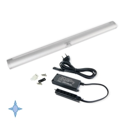 Applique LED 60 cm, luce bianca fredda, in alluminio e plastica con sensore di movimento