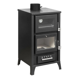 Stufa A Legna Con Forno Marzia Nera 15,3 Kw 45x48,5xh91,5