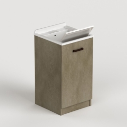 Lavatoio Ad 1 Anta 47x50 In Legno Nobilitato Colore Argilla Moderno