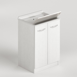 Lavatoio A 2 Ante 61x50 In Legno Nobilitato Colore Bianco Moderno