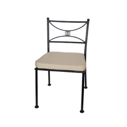 Sedia in ferro con cuscino 43 x 52 x 86 Praiano Domus