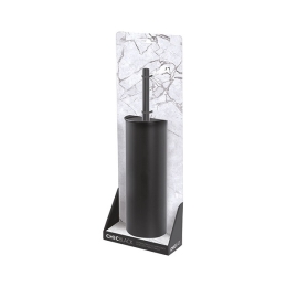 Porta Scopino Da Appoggio Per Bagno In Acciaio Nero Design Moderno