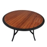 Tavolo rotondo in acciaio Da Giardino 115xh70 Cm con Doghe In Legno Riviera