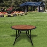 Tavolo rotondo in acciaio Da Giardino 115xh70 Cm con Doghe In Legno Riviera