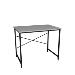 Scrivania Stile Industrial Ferro E Legno 90x60x73 Adam Bianca