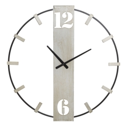 Orologio da muro in metallo stile industrial 61X4,5X63 modello Silvery