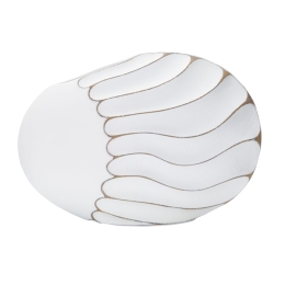 Vaso in resina con decorazioni in rilievo 34X11,5X24,5 cm bianco