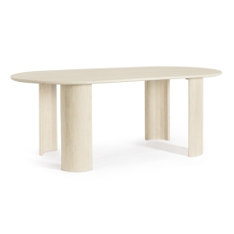 Tavolo Da Pranzo 210x100 Orlando Ovale In Legno Naturale Bizzotto