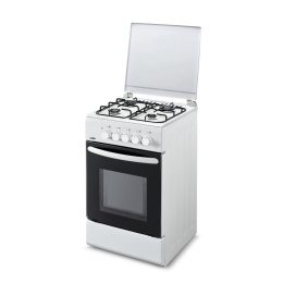 Cucina A Gas 50 Cm Con Forno Volkan Samet Bianca