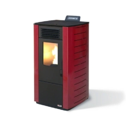 Stufa a pellet ad aria canalizzata 10.1 kW King 118C bordeaux
