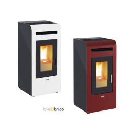 Stufa a pellet canalizzata 16 kW con ventilazione frontale King 16C