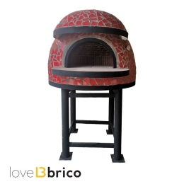 Forno a legna Artigianale Per Pizze Diametro Interno 80 cm completo di base
