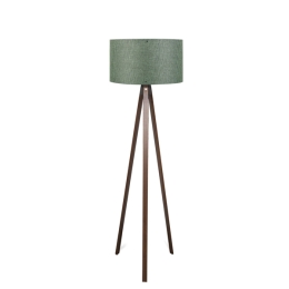 Lampada Treppiede Da Terra 38x140 Design Moderno 60W Marrone E Verde