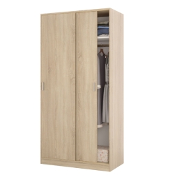 Armadio Guardaroba 2 Ante Scorrevoli 100x50x200 Rovere Canadian Max