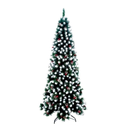 Albero di Natale abete artificiale decorato altezza 180 cm Parigi 595 rami