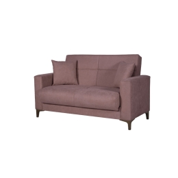 Divano 2 Posti Con Cassettone 152x87x90 Tessuto Viola Bravo Bacos
