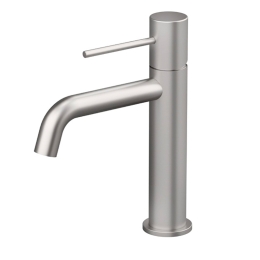 Miscelatore Per Lavabo In Ottone Acciaio Satinato Smooth Rubicer