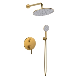 Set Doccia 3 Pezzi Ad Incasso Oro Spazzolato Smooth Rubicer