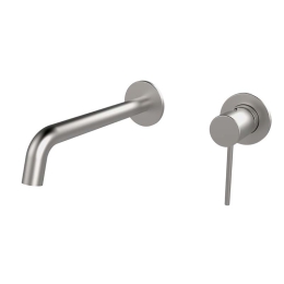 Miscelatore Lavabo Incasso In Ottone Acciaio Spazzolato Smooth Rubicer