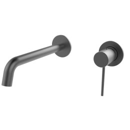 Miscelatore Lavabo Incasso In Ottone Grigio Spazzolato Smooth Rubicer