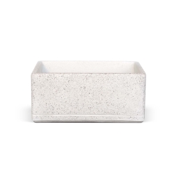 Lavello Da Esterno In Cemento 45x30x20 Rodi Bianco Terrazzo Kam