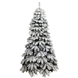 Albero di Natale abete artificiale bianco innevato 150 cm Rudolph 480 rami