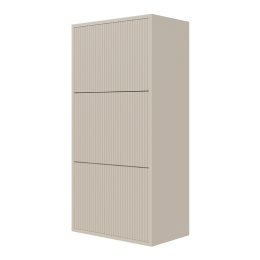 Scarpiera Sospesa Cannettata 3 Ante 50x30x103 Tortora Bali