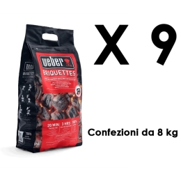 Bricchetti di legno 8 kg Weber - Offerta 9 Sacchi