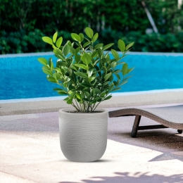 Vaso in resina cilindro d.35x34h Raffaello Beige