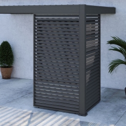 Pannello laterale con lamelle orizzontali 1,3M Ombréa - Antracite