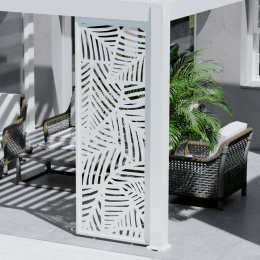 Pannello laterale decorativo da 1M per pergole Ombréa - Bianco